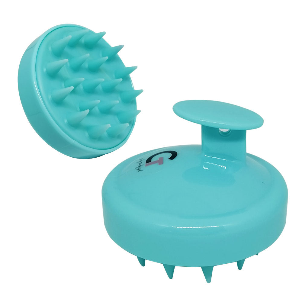 Blue scalp massager shampoo brush