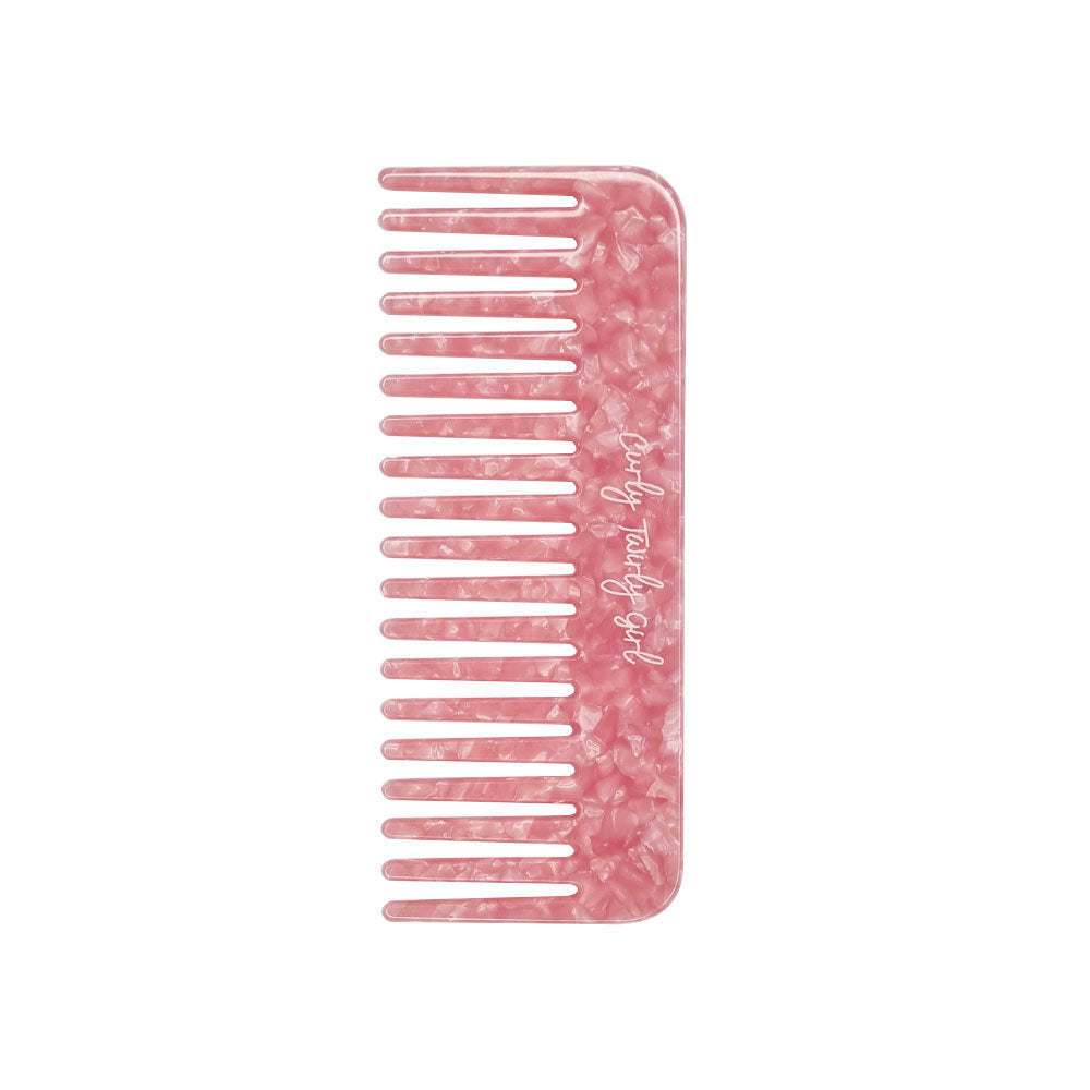 Pink wide tooth comb
