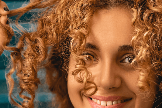 Women with blonde curly hair 