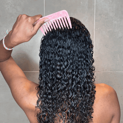 Curly Twirly Girl Pretty in Pink Detangling Shower Comb