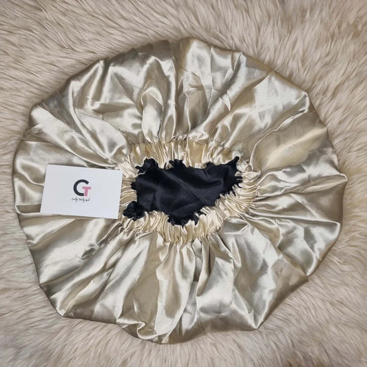 Large Vegan Reversible Satin Bonnet