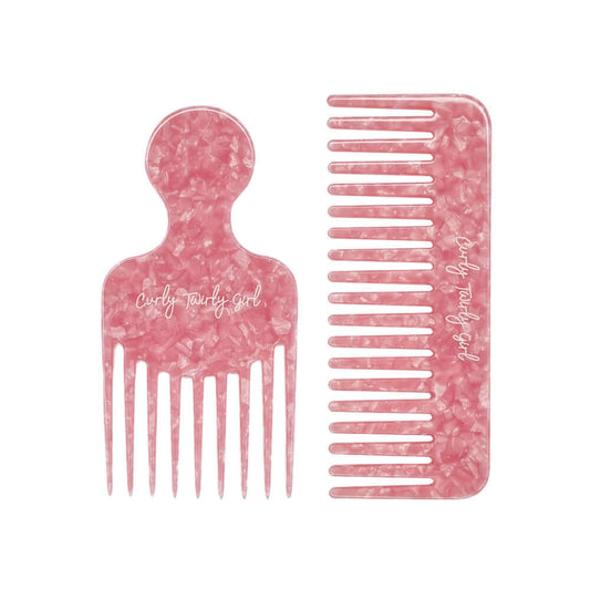 Curly Twirly Girl  Pretty in Pink Comb Set