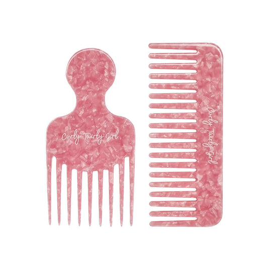 Curly Twirly Girl Pretty in Pink Comb Set