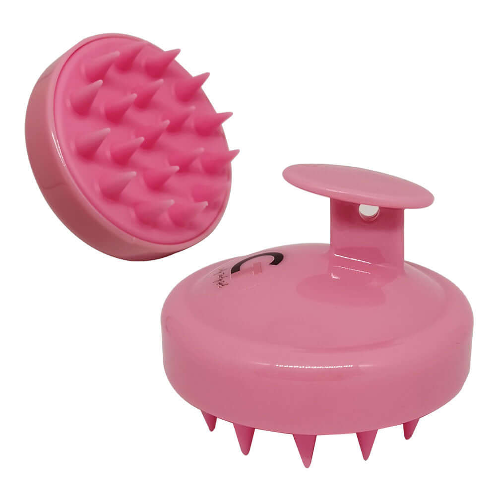 Pink scalp massager shampoo brush