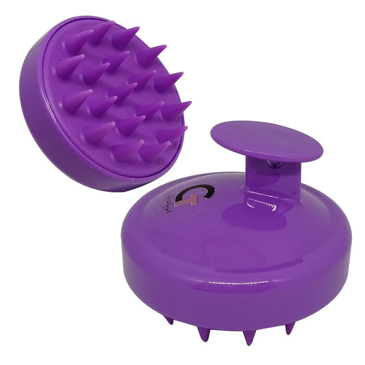 Purple scalp massager shampoo brush