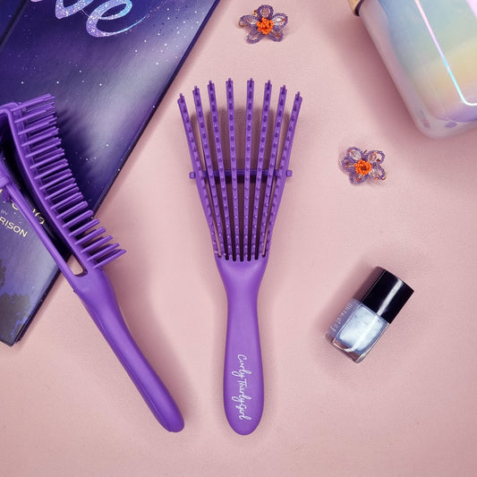 Purple detangling brush