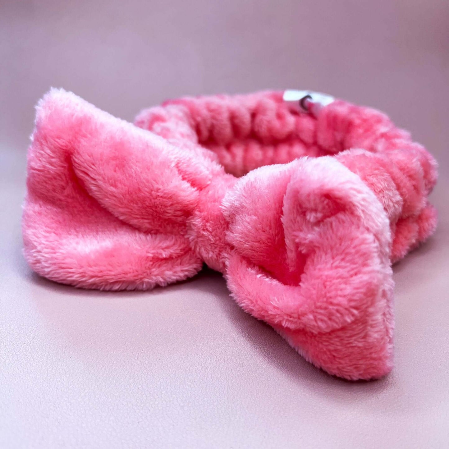 Curly Twirly Girl Pink Microfiber Spa Headband