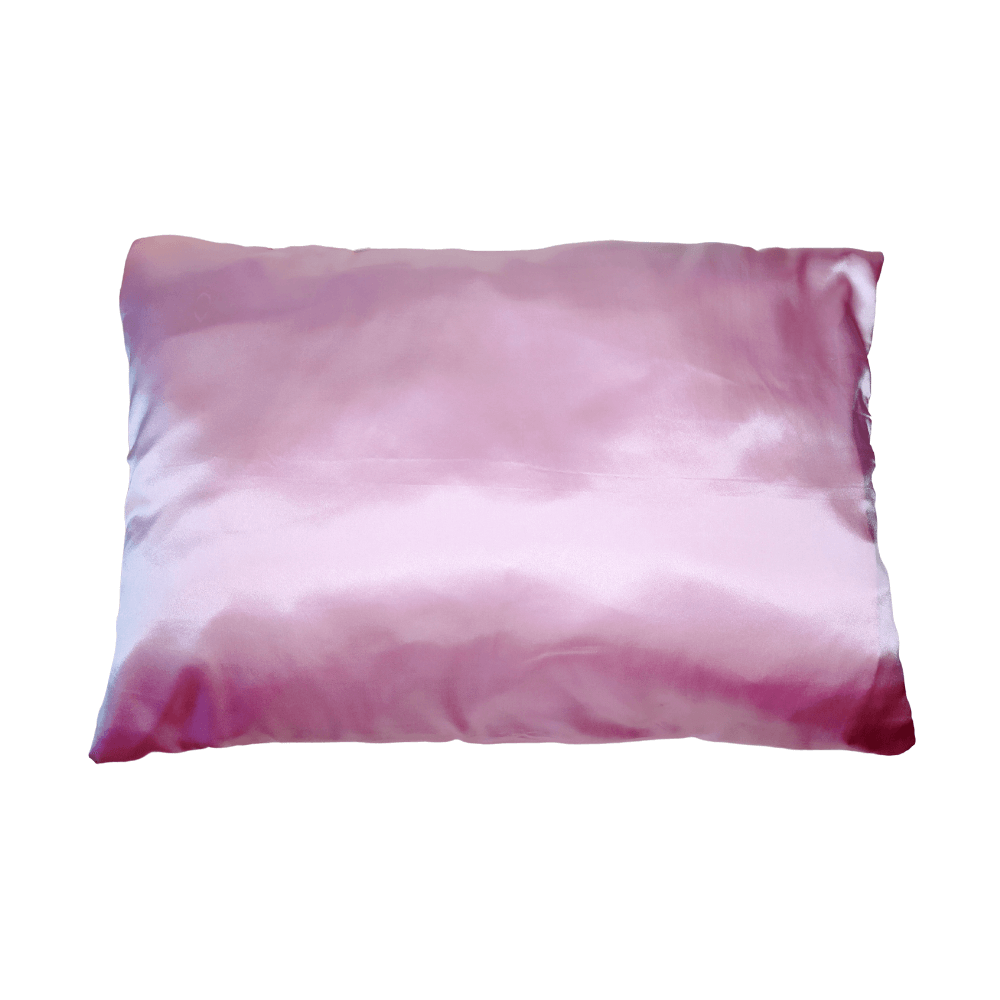 Pink satin pillowcase
